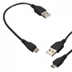 Micro USB data og lade kabel 12cm