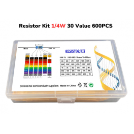 Modstand sortiment 0.25w  1% 600 stk 